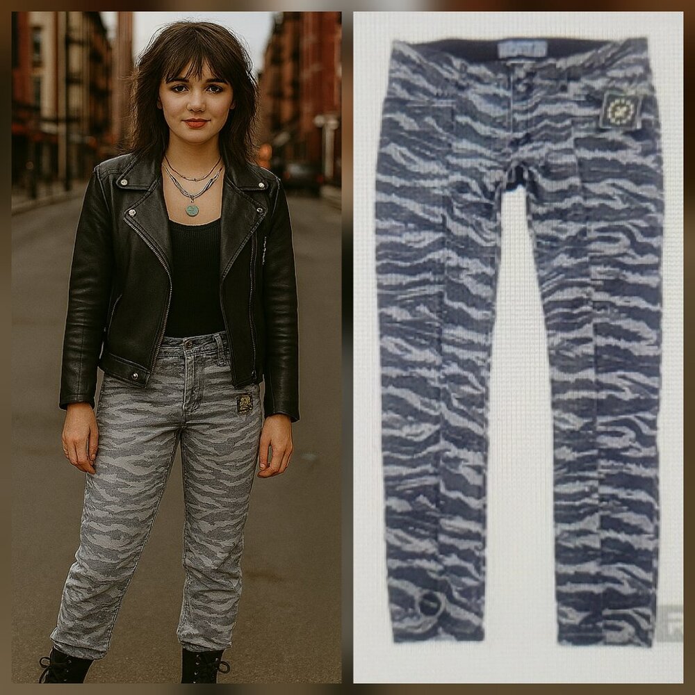 LRG Kill Zone Camo Flat Front Pants Retro Grunge Goth Twilight Size 29 NEW NWT